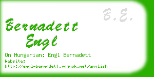 bernadett engl business card